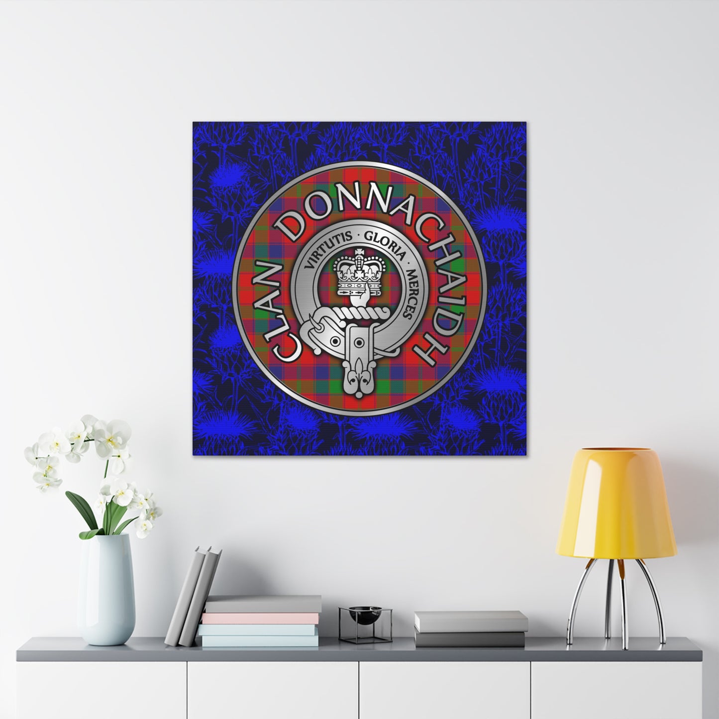 Clan Donnachaidh | Robertson Crest & Tartan Canvas Gallery Wraps