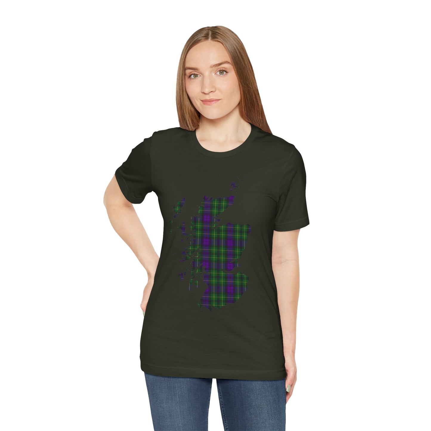 Clan Abercrombie Tartan Map | Unisex T-Shirt