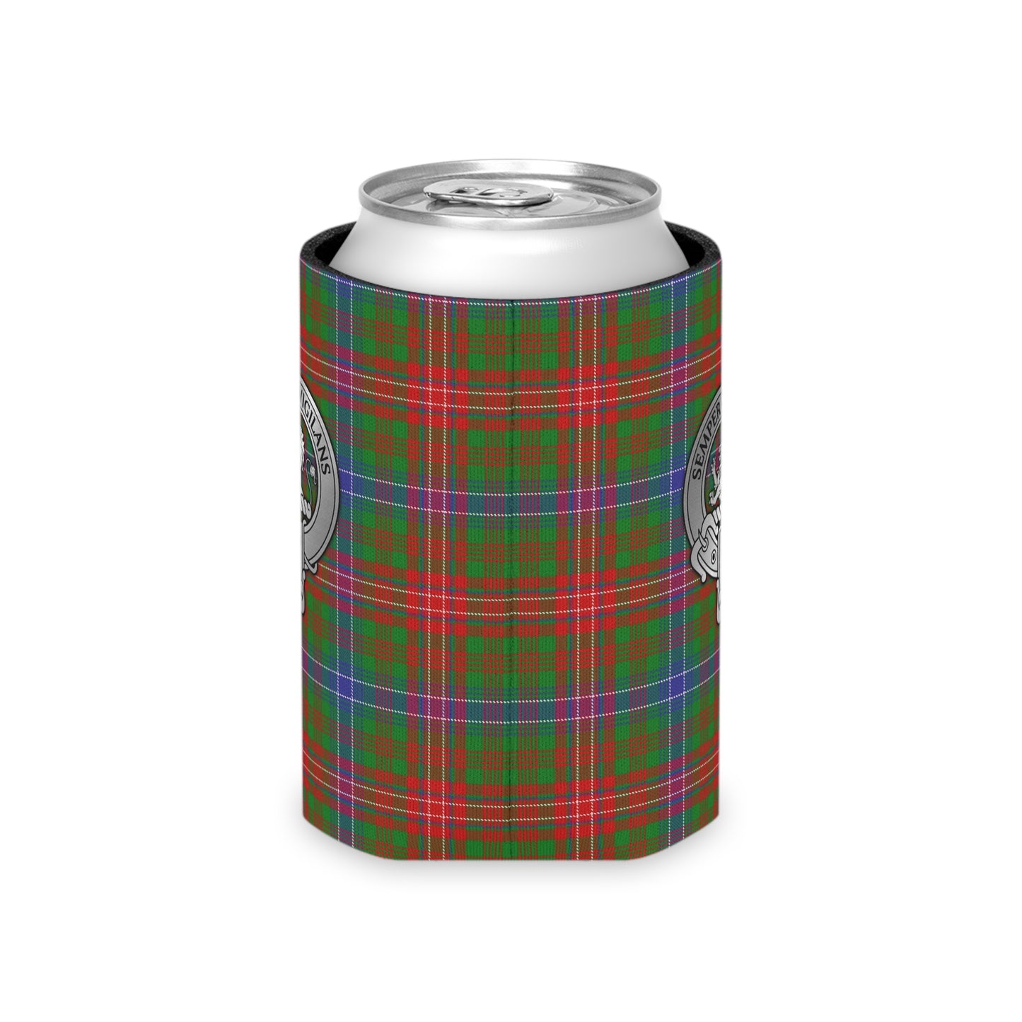 Clan Wilson Crest & Tartan Can Cooler