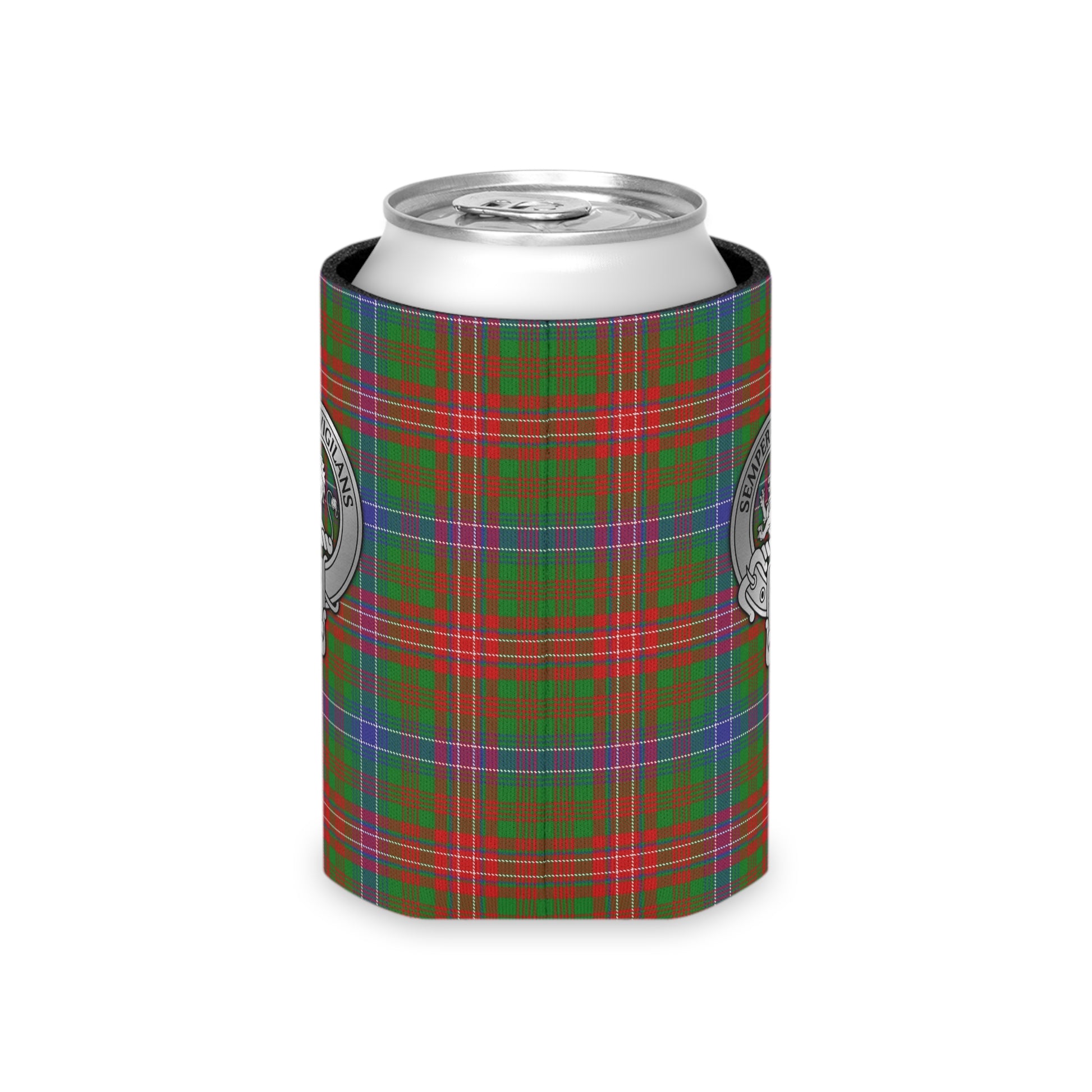 Clan Wilson Crest & Tartan Can Cooler