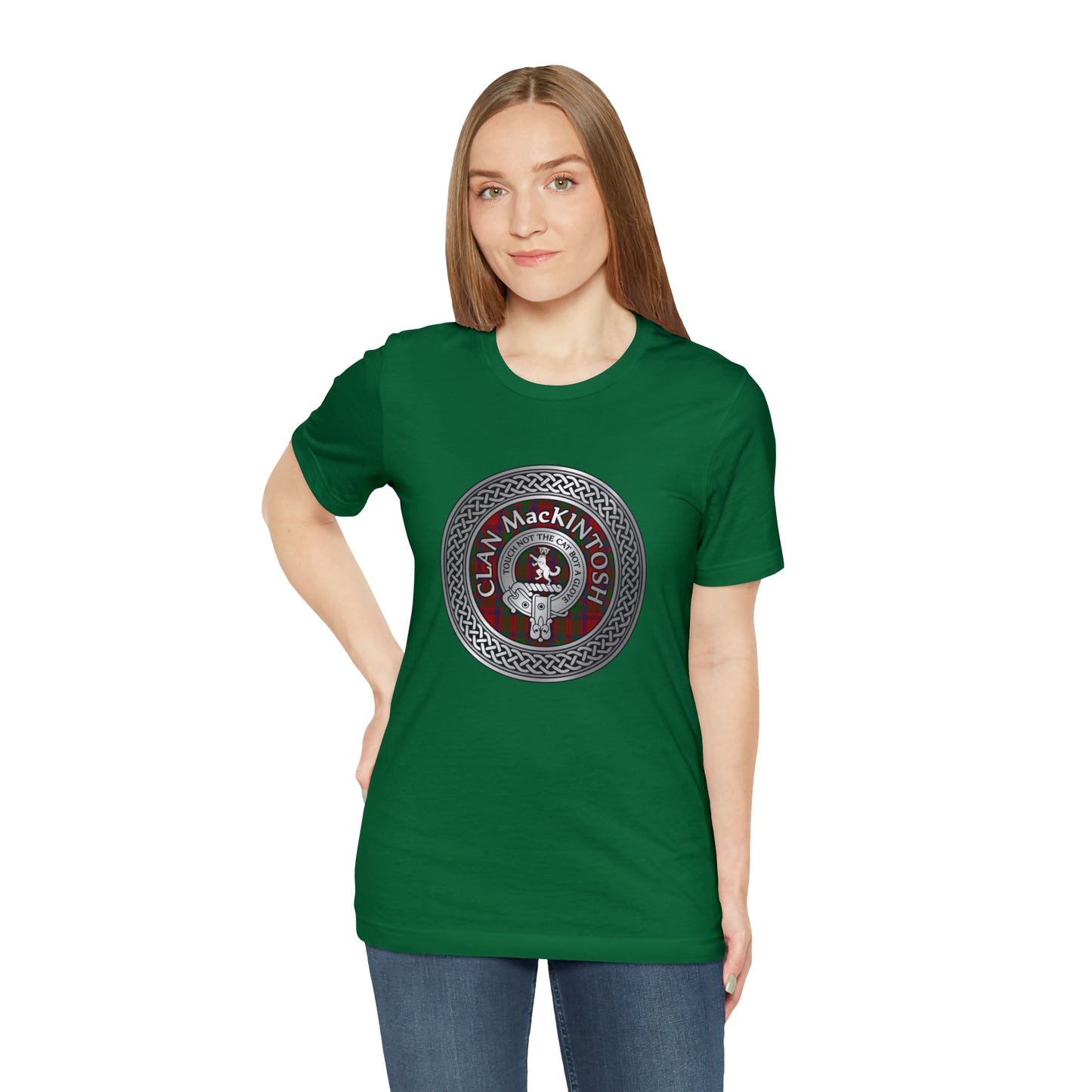 Clan MacKintosh Crest & Tartan Knot | Unisex T-Shirt