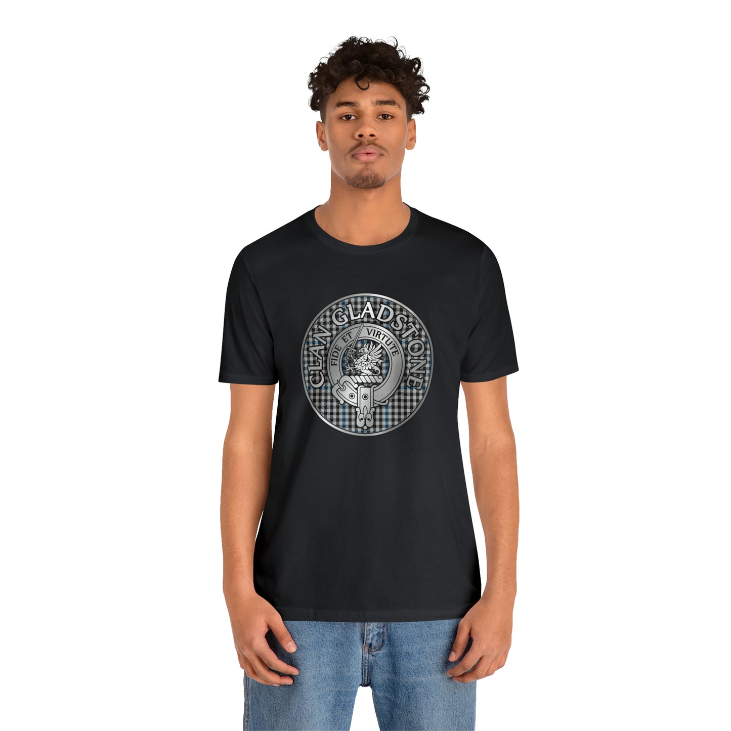 Clan Gladstone Crest & Tartan | Unisex T-Shirt