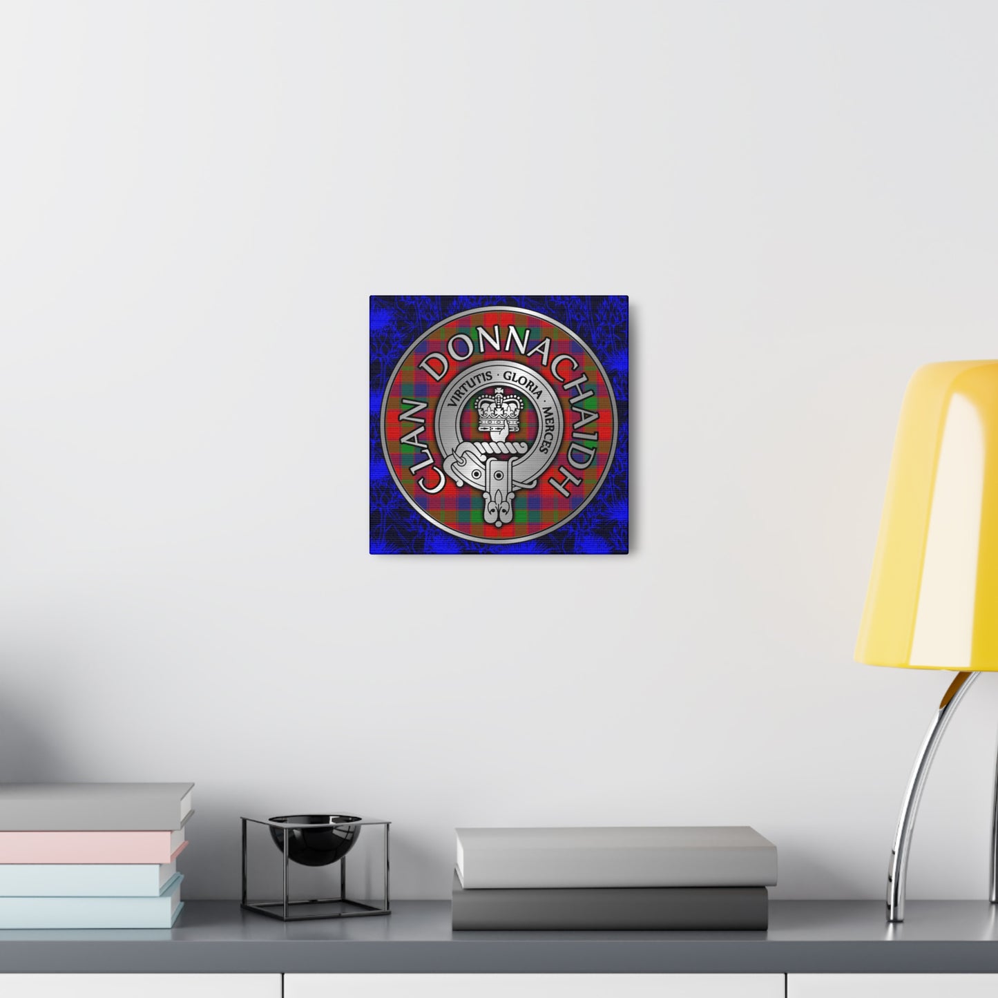 Clan Donnachaidh | Robertson Crest & Tartan Canvas Gallery Wraps