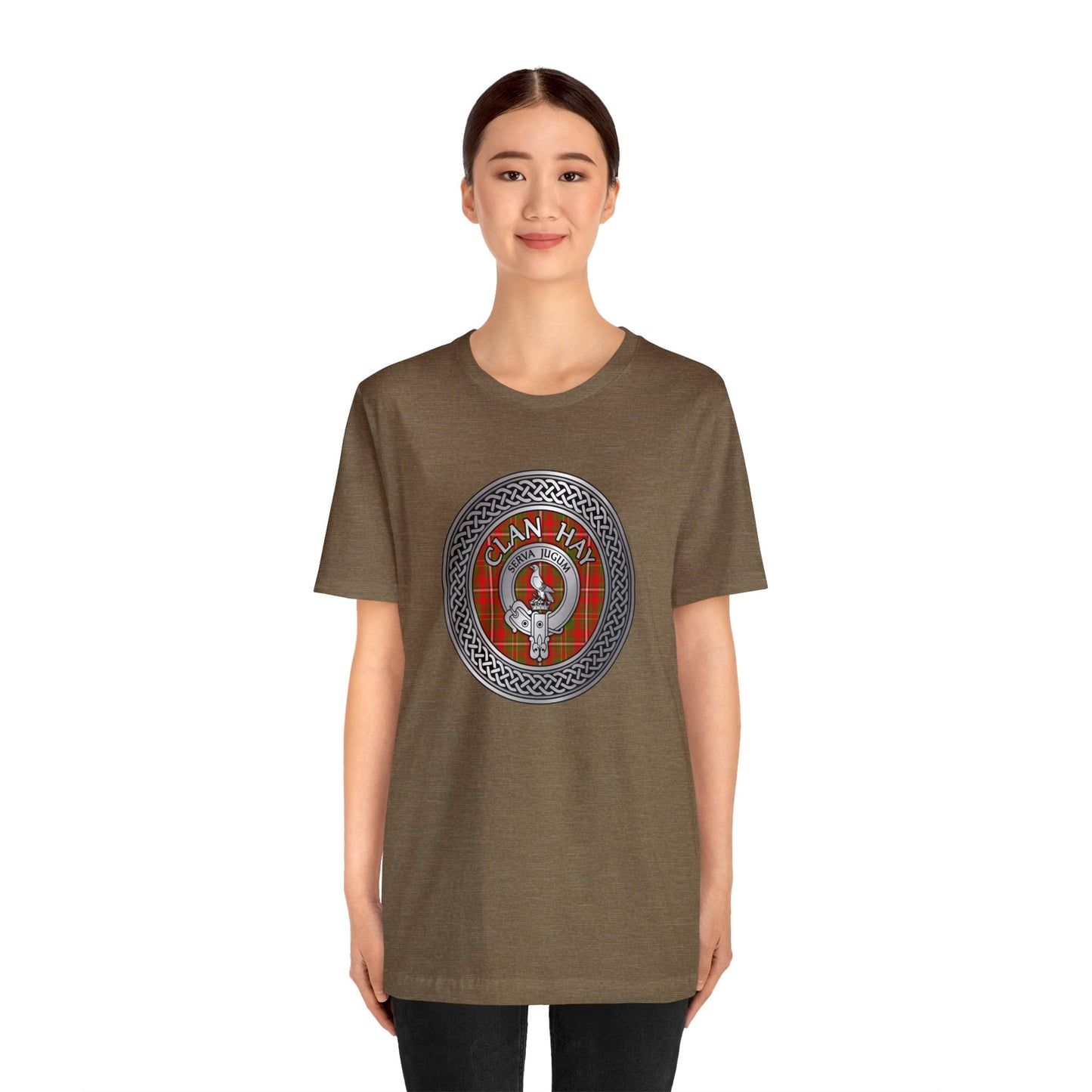 Clan Hay Crest & Tartan Knot T-Shirt