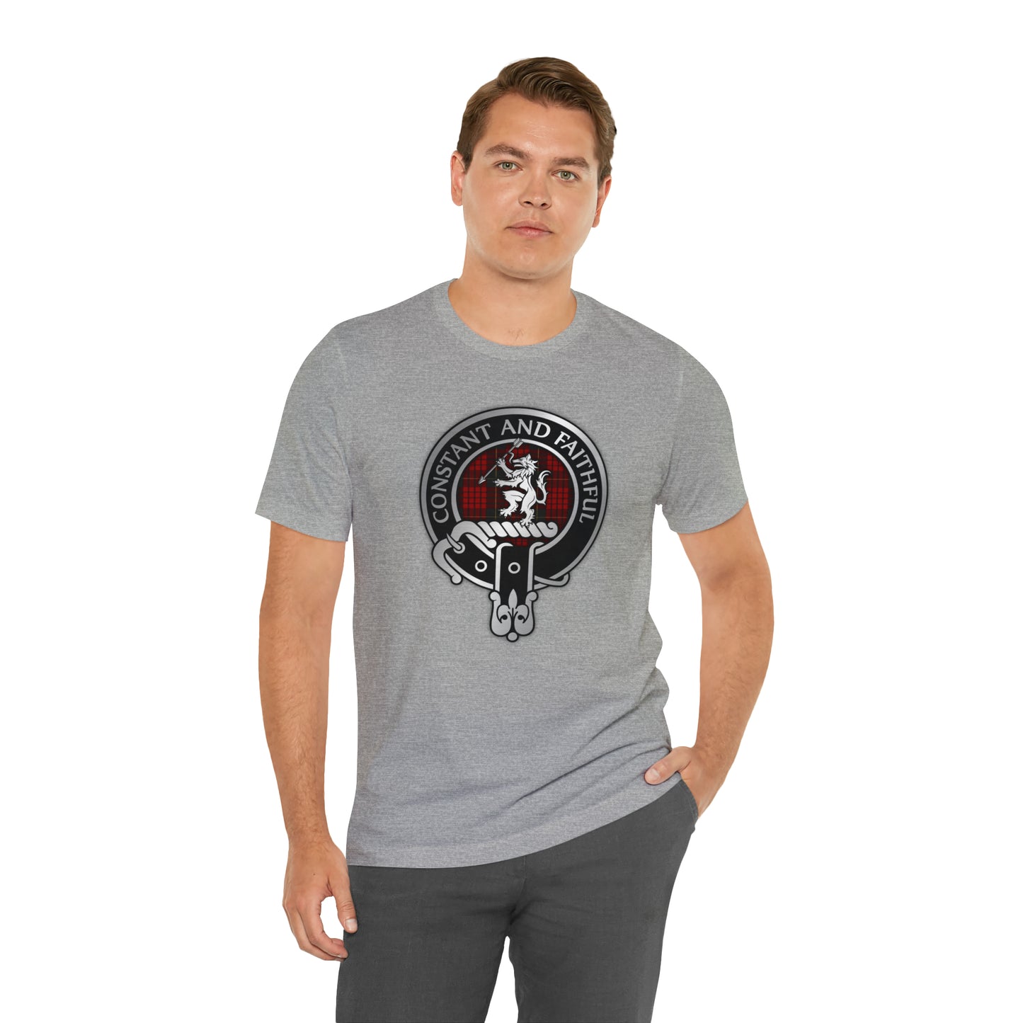 Clan MacQueen Crest & Tartan | Unisex T-Shirt