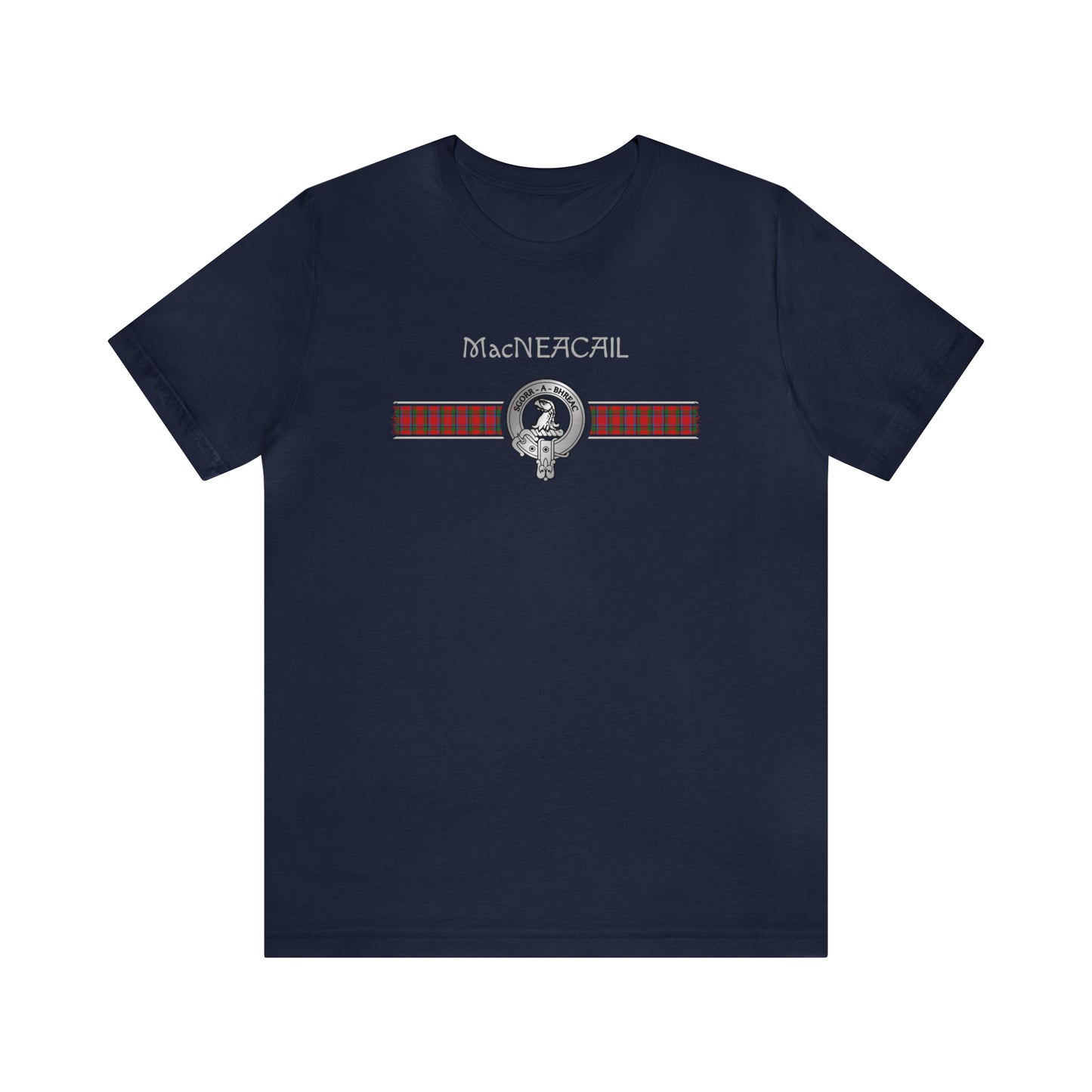 Clan MacNeacail Crest & Tartan | Unisex T-Shirt