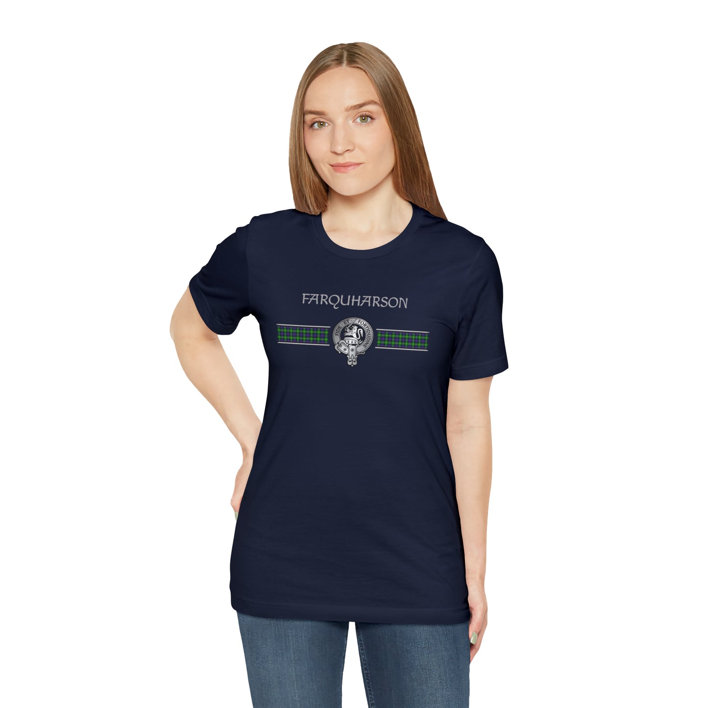 Clan Farquharson Crest & Tartan | Unisex T-Shirt