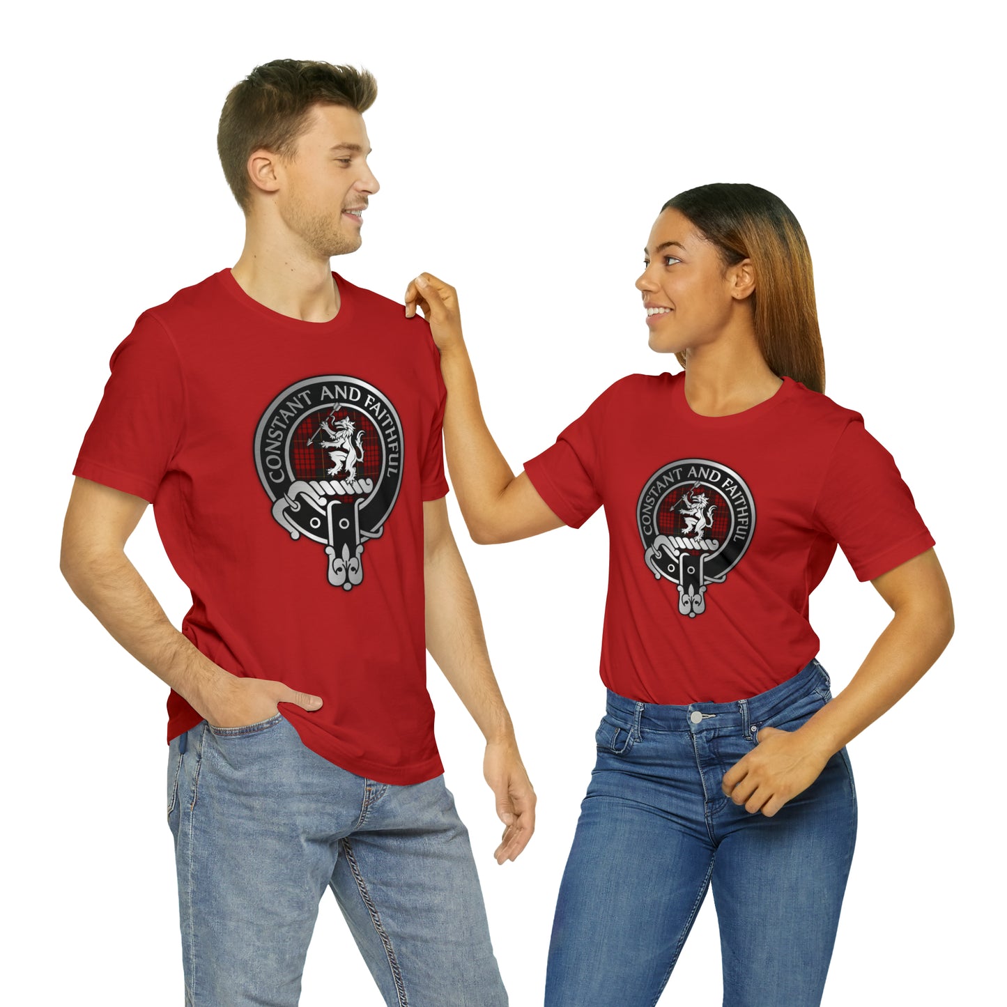 Clan MacQueen Crest & Tartan | Unisex T-Shirt