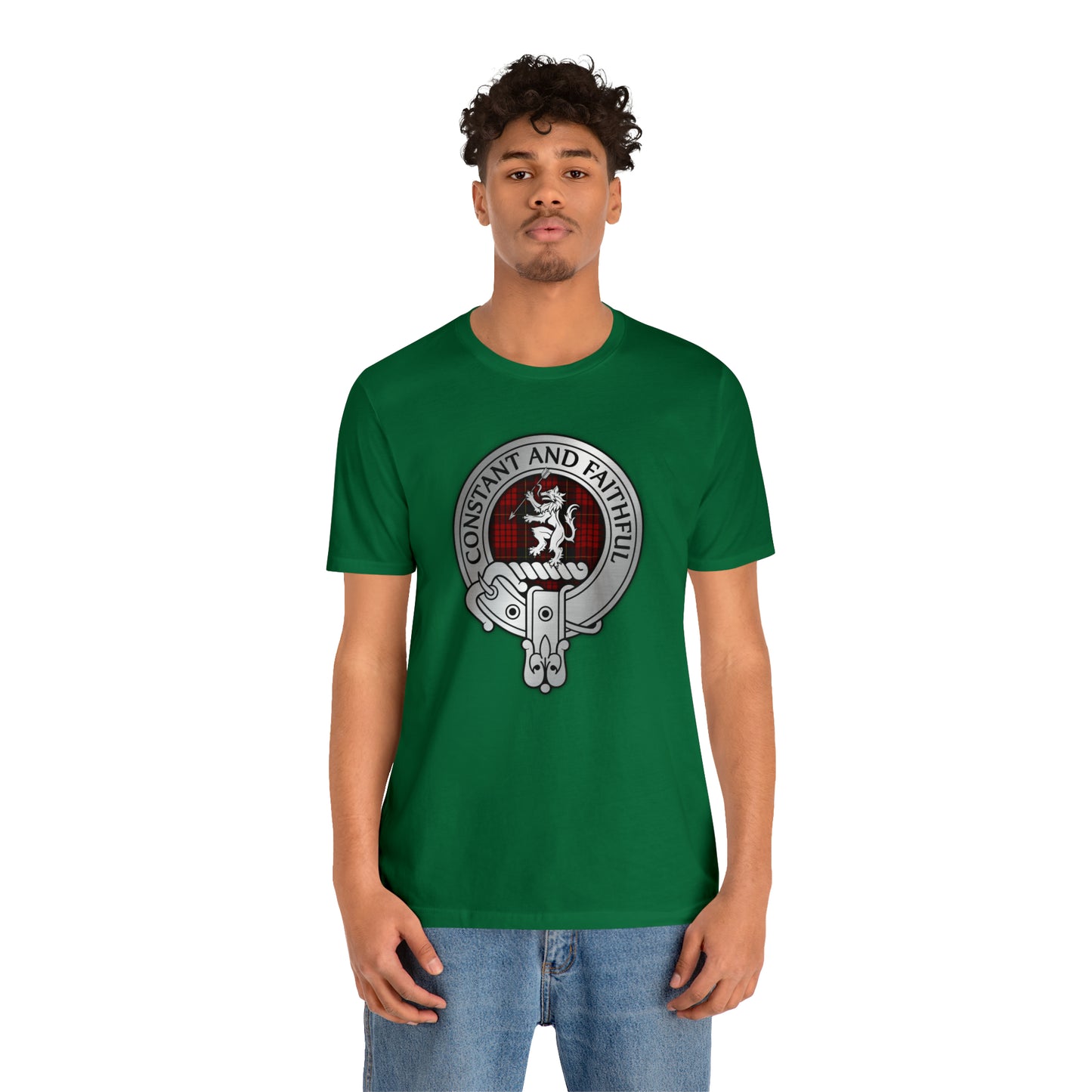 Clan MacQueen Crest & Tartan | Unisex T-Shirt