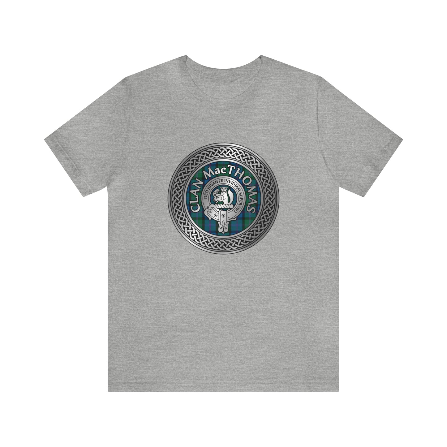 Clan MacThomas Crest & Tartan Knot | Unisex T-Shirt