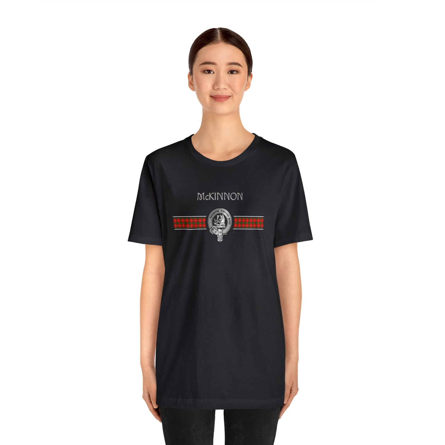 Clan McKinnon Crest & Tartan | Unisex T-Shirt