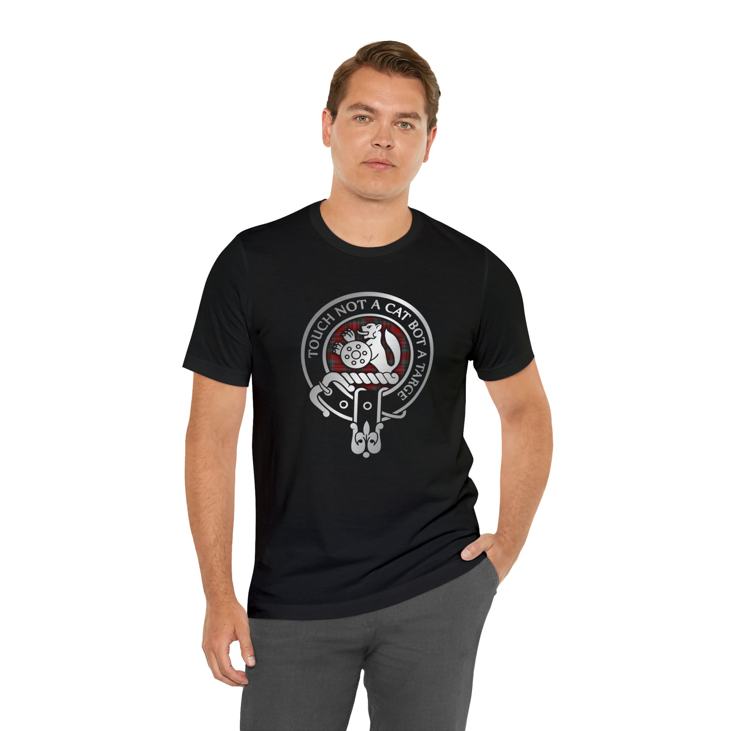 Clan MacBean | MacBain Crest & Tartan Knot | Unisex T-Shirt