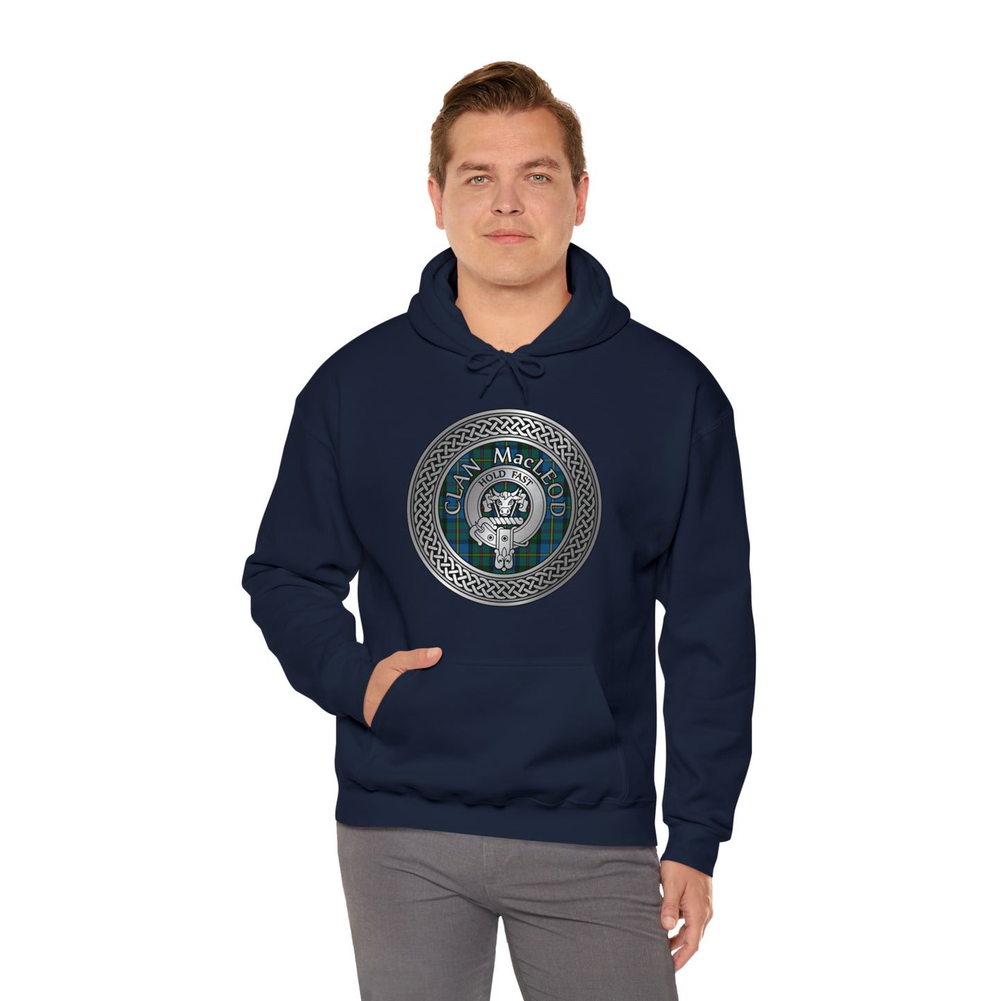 Clan MacLeod Crest & Tartan Unisex Heavy Blend™ Hooded Sweatshirt