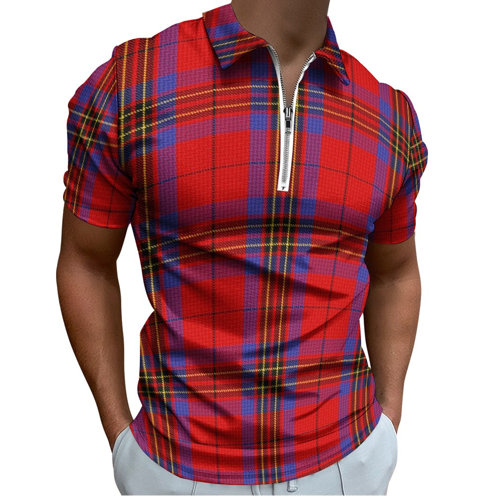 Clan Leslie Tartan Short sleeve polo shirt