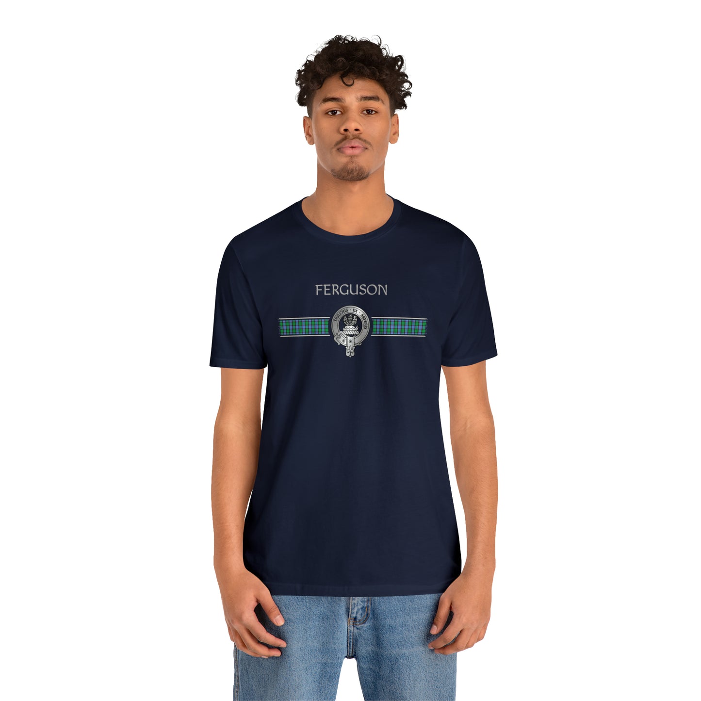 Clan Ferguson Crest & Tartan | Unisex T-Shirt