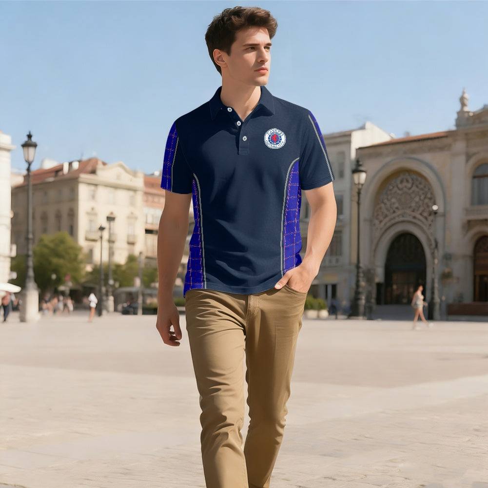 Rangers Lion Crest & Tartan Polo
