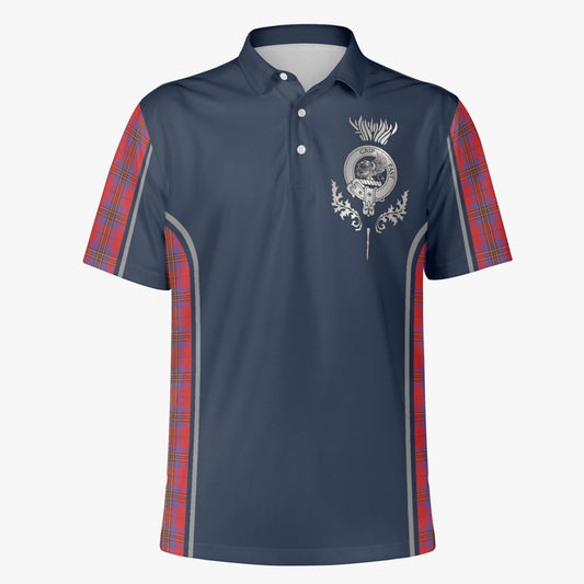 Clan Leslie Crest & Tartan Polo Shirt