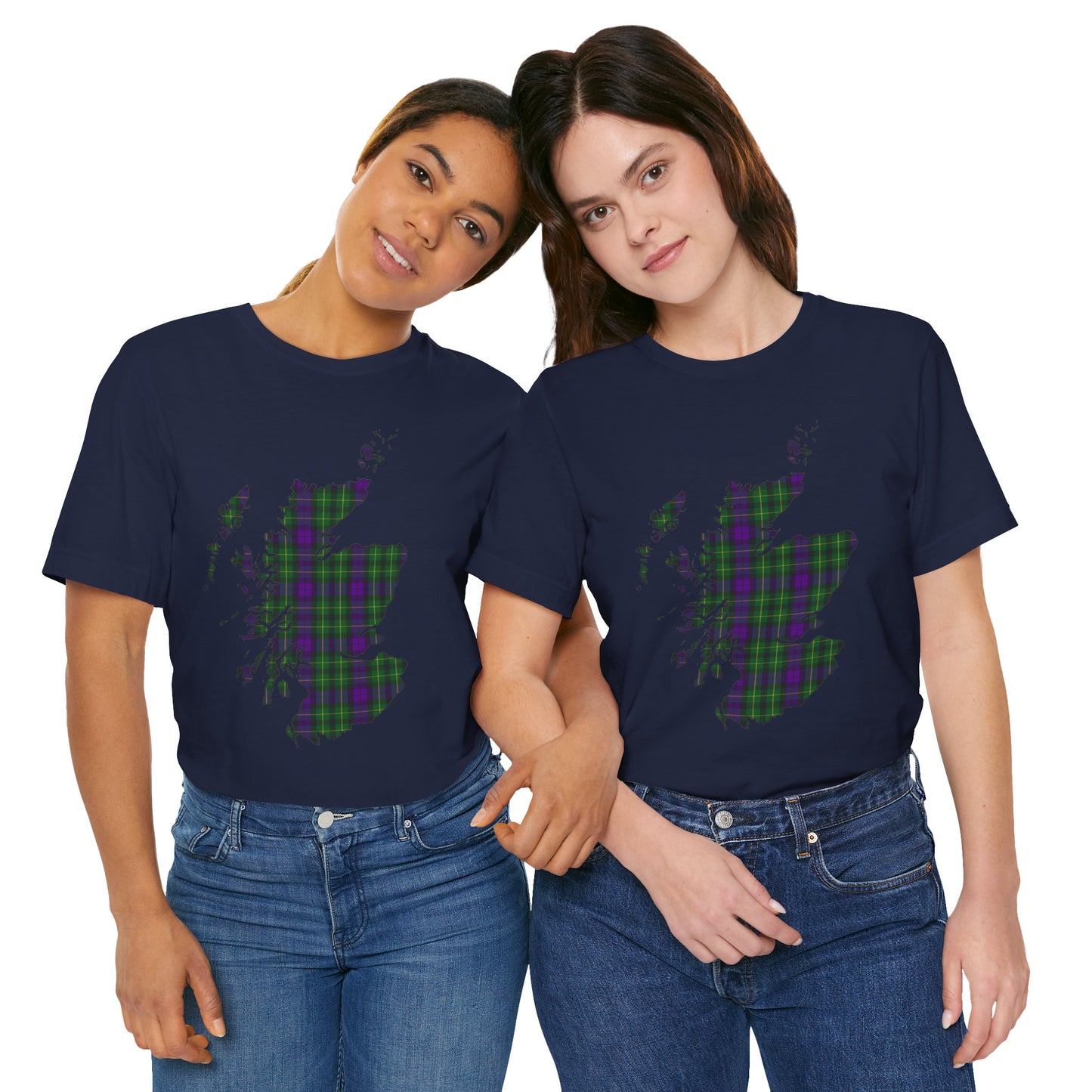 Clan Abercrombie Tartan Map | Unisex T-Shirt