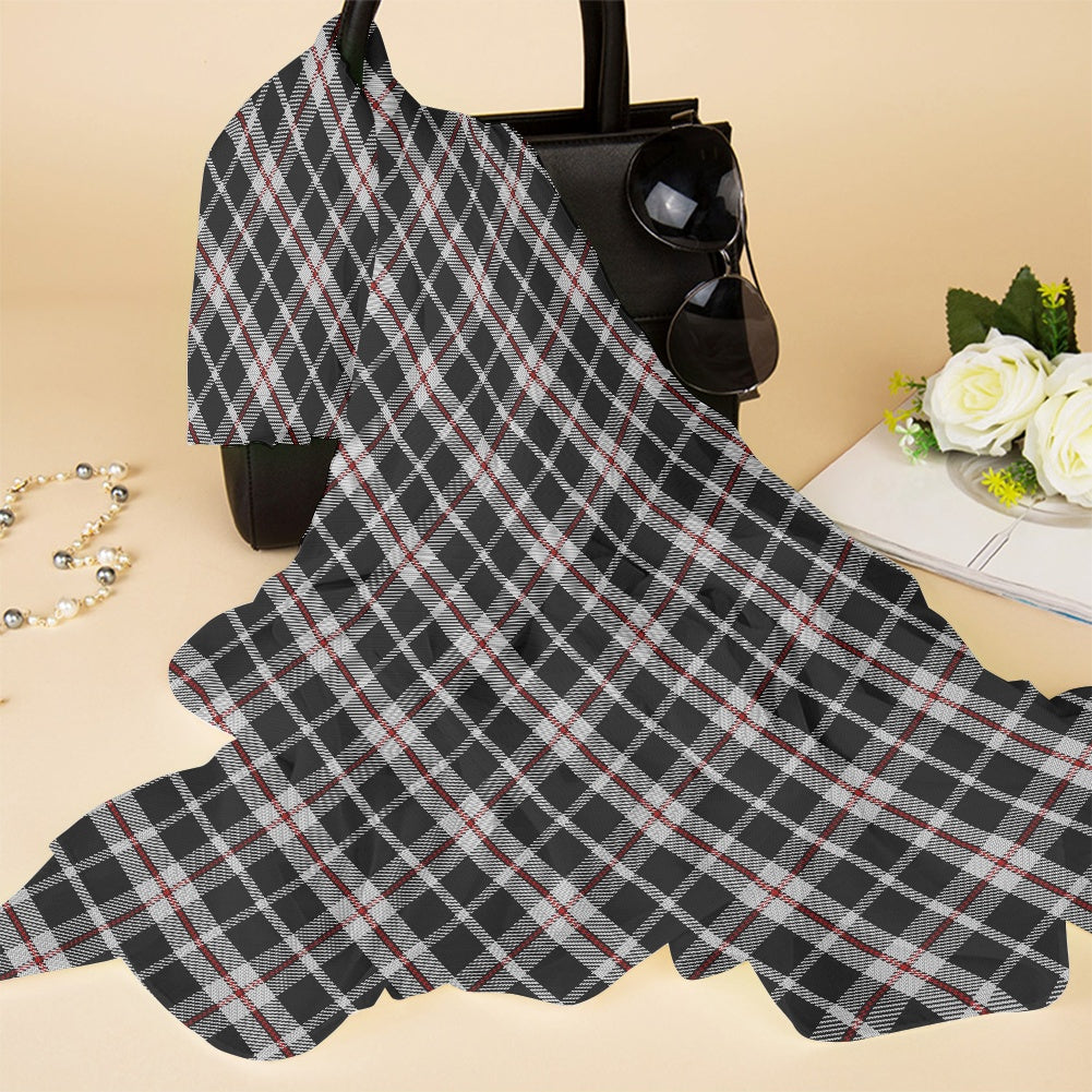 Cornish - St Piran's Tartan Bias Chiffon Scarf