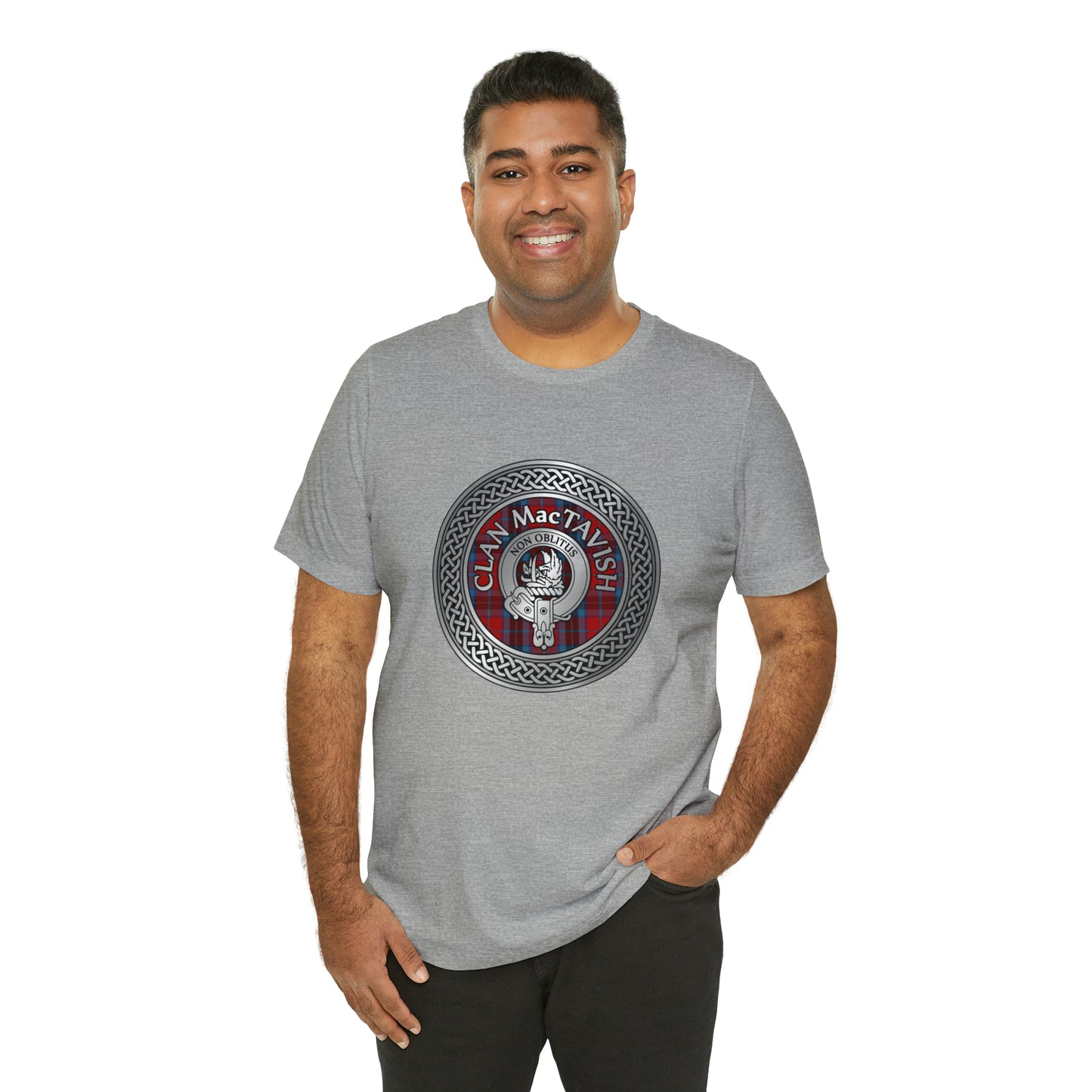 Clan MacTavish Crest & Tartan Knot | Unisex T-Shirt