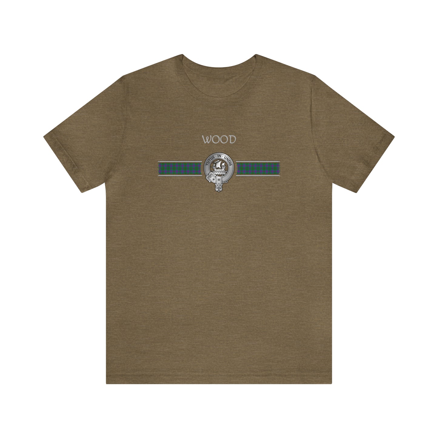 Clan Wood Crest & Tartan | Unisex T-Shirt