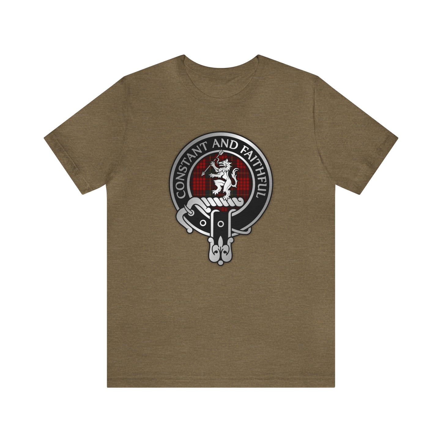 Clan MacQueen Crest & Tartan | Unisex T-Shirt