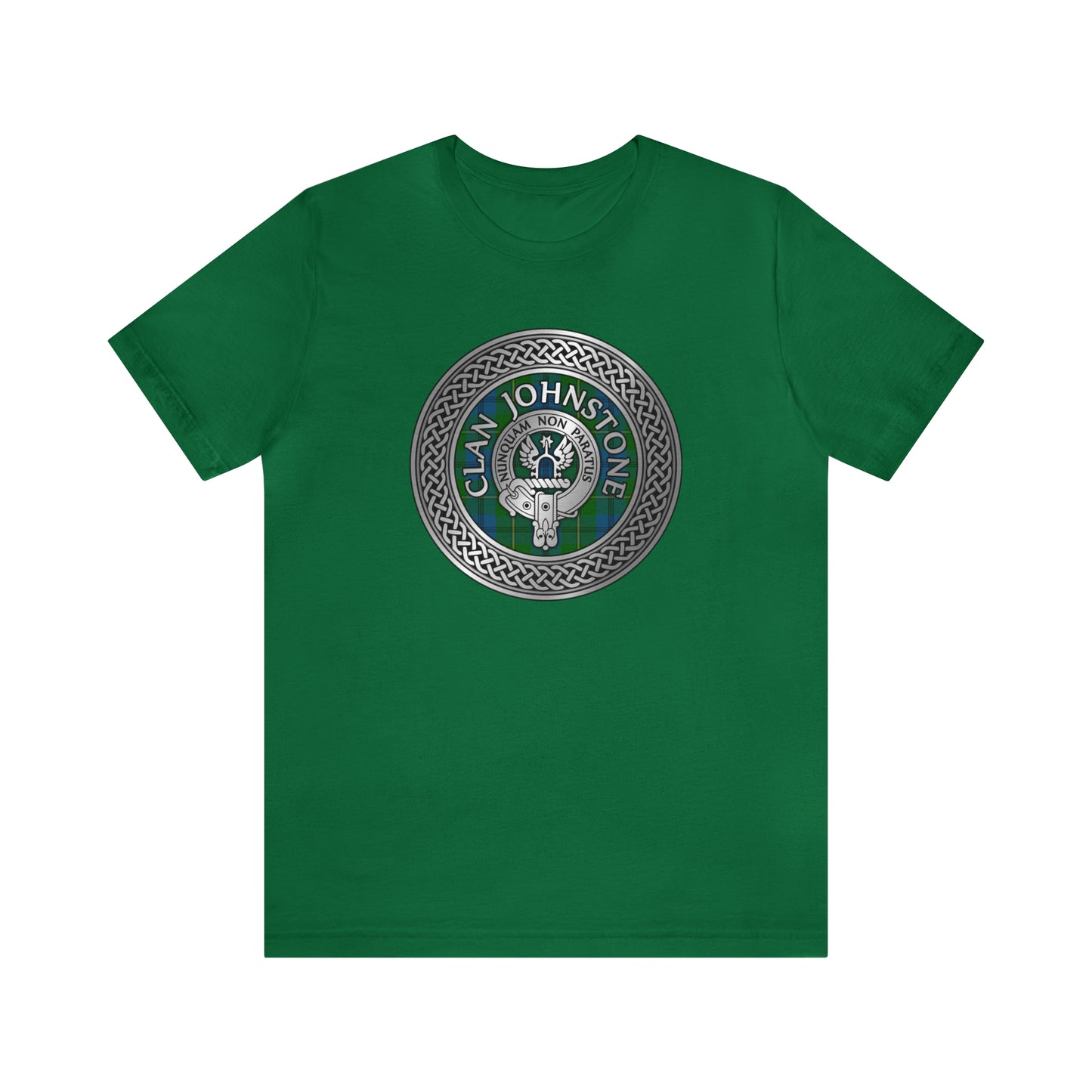 Clan Johnstone Crest & Tartan Knot | Unisex T-Shirt