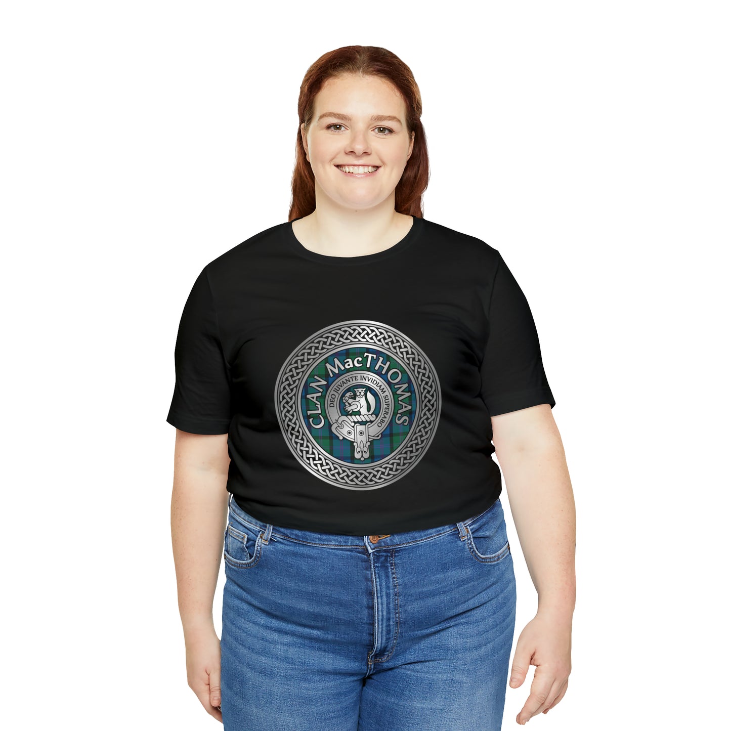 Clan MacThomas Crest & Tartan Knot | Unisex T-Shirt