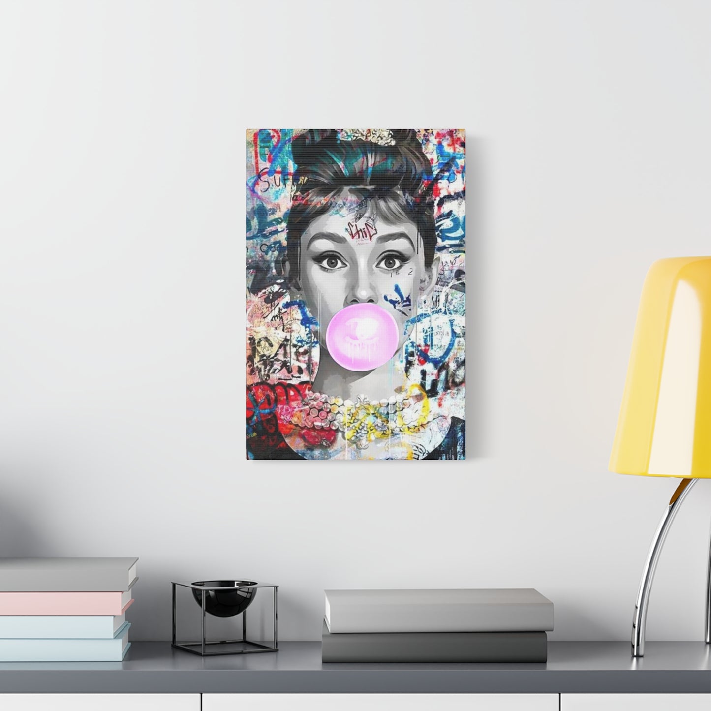 Audrey Pink Bubble Classic Canvas