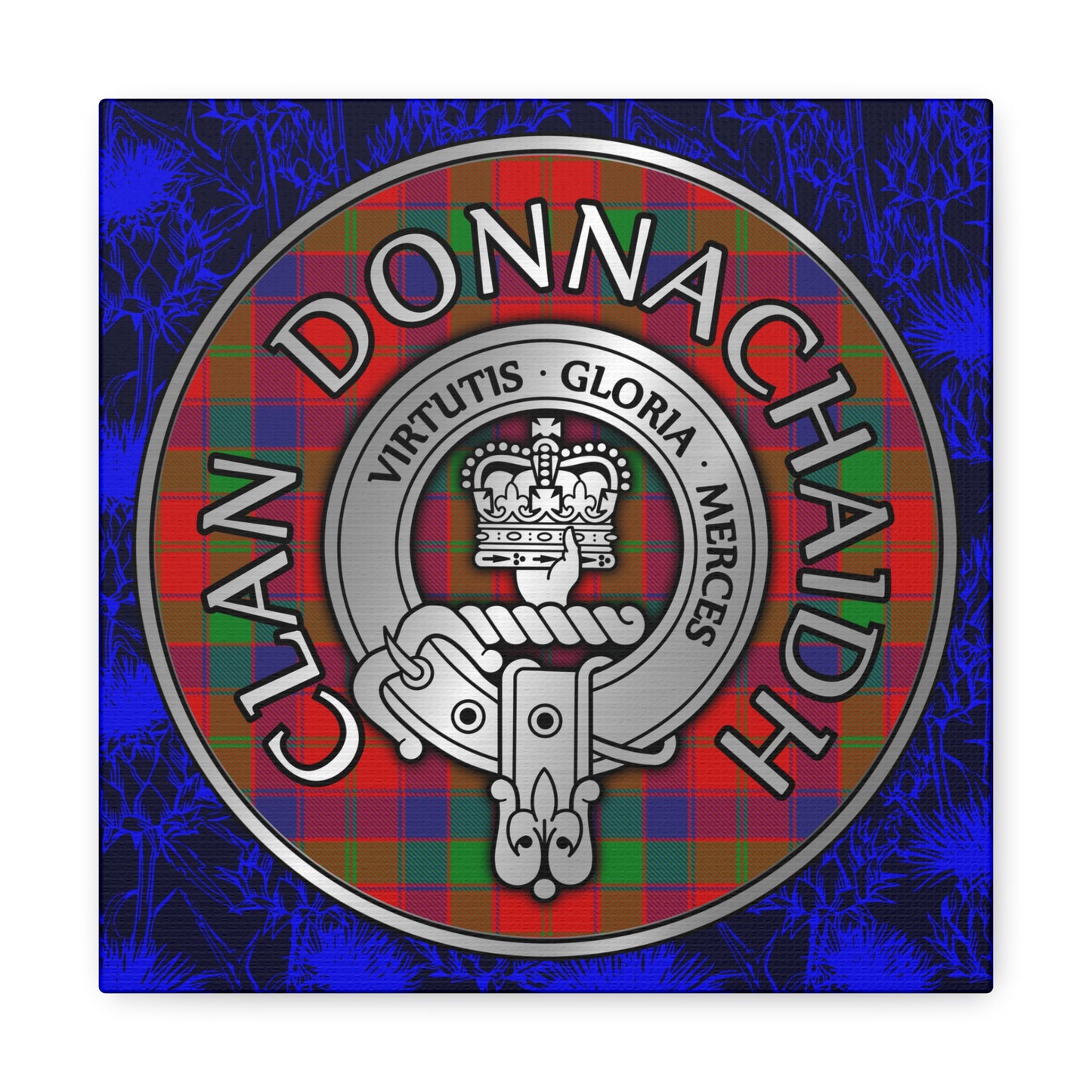 Clan Donnachaidh | Robertson Crest & Tartan Canvas Gallery Wraps