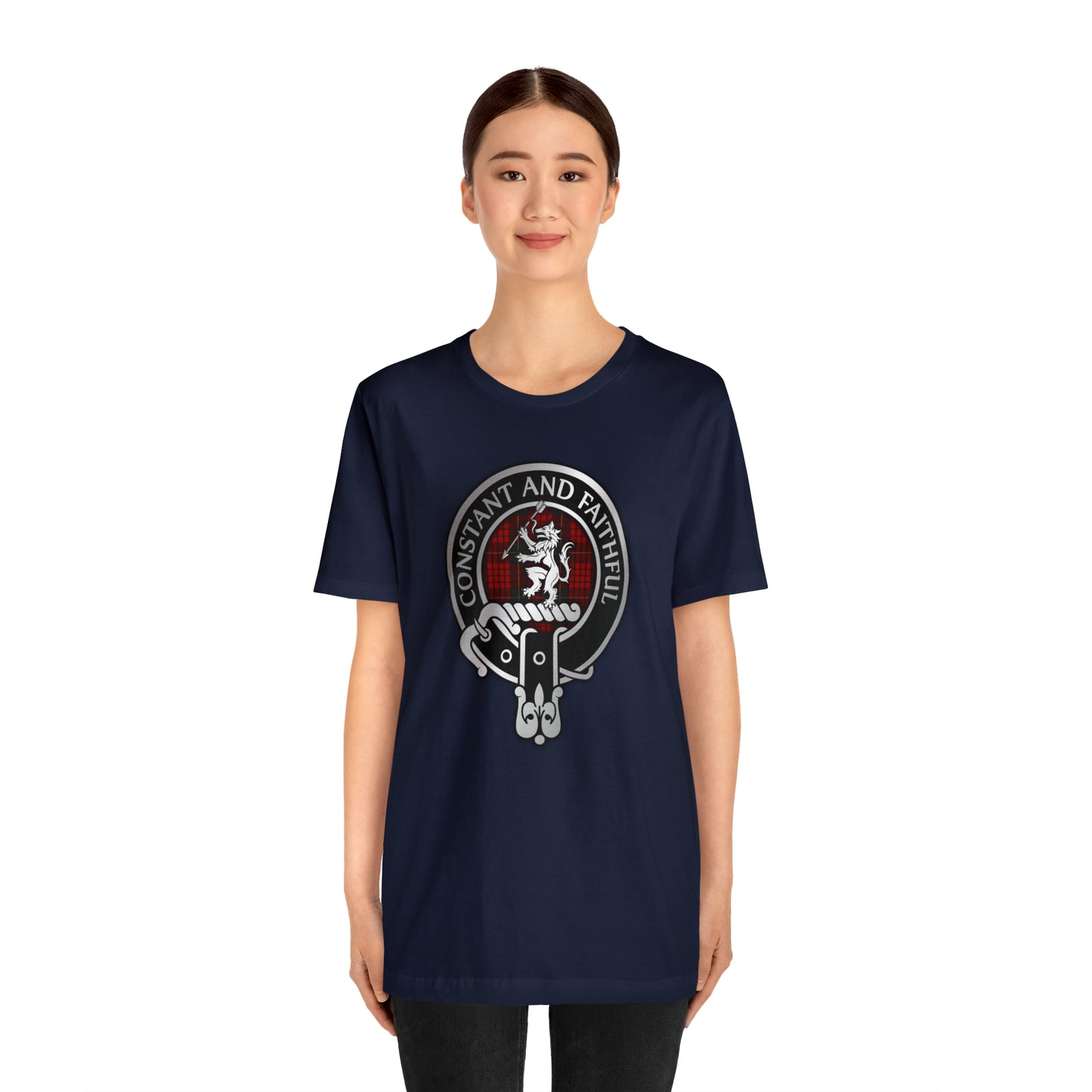 Clan MacQueen Crest & Tartan | Unisex T-Shirt