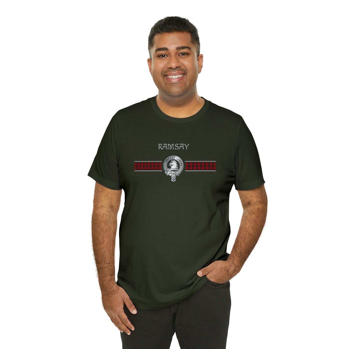 Clan Ramsay Crest & Tartan | Unisex T-Shirt