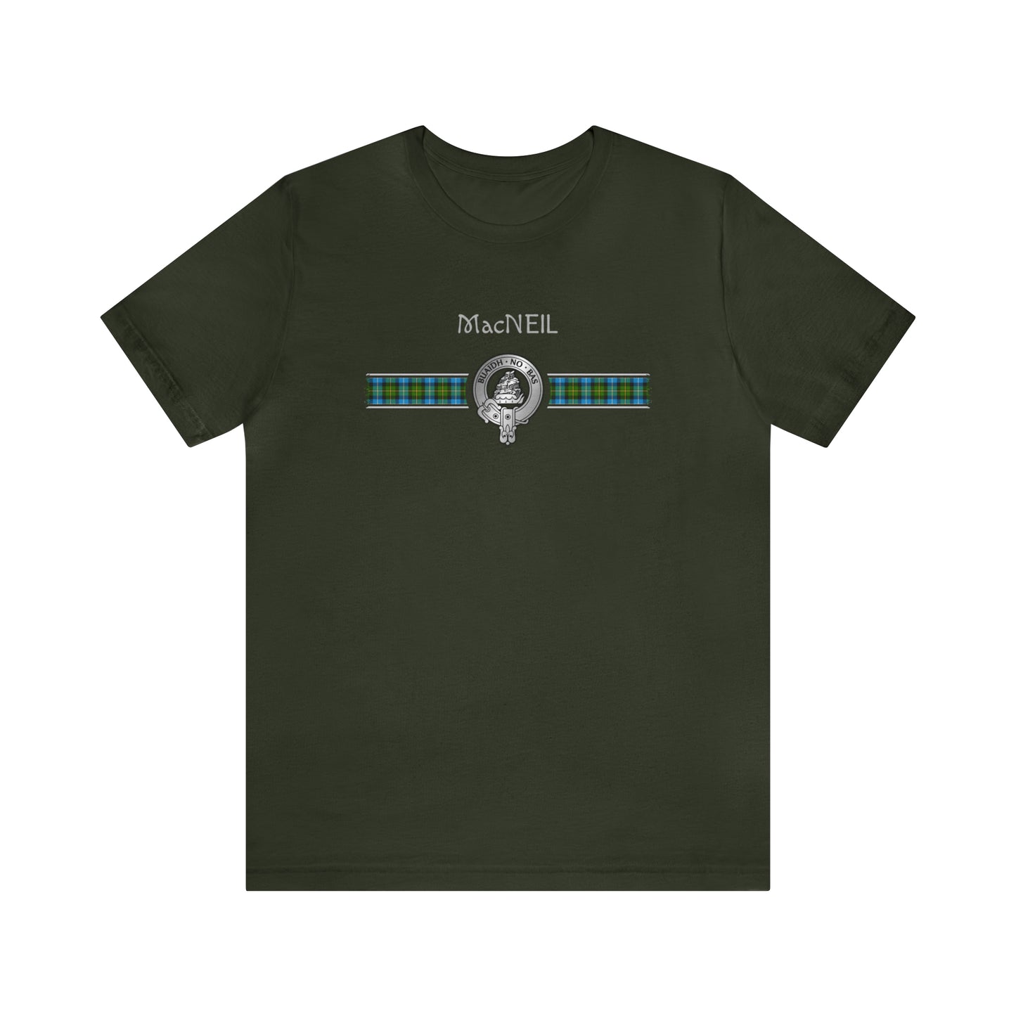 Clan MacNeil Crest & Tartan | Unisex T-Shirt