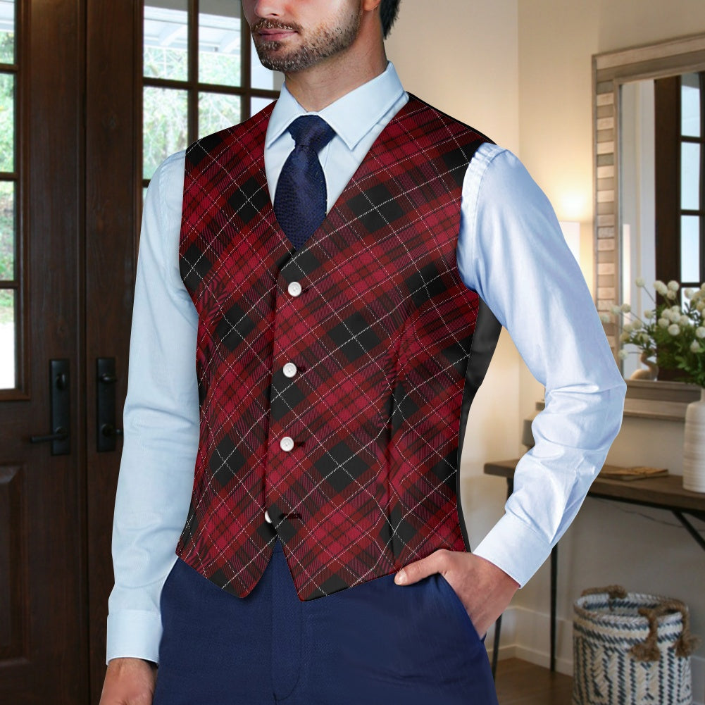 Pride of Wales Tartan Suit vest jacket