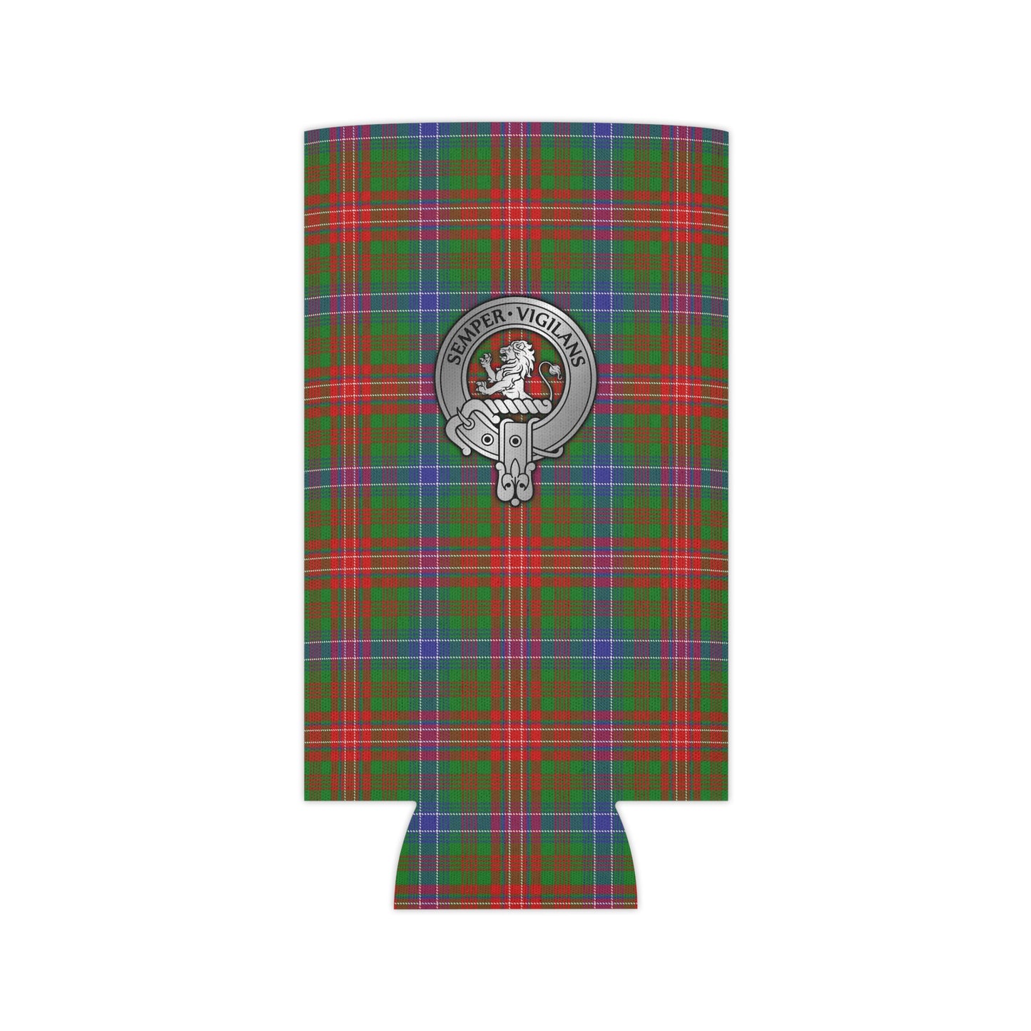 Clan Wilson Crest & Tartan Can Cooler