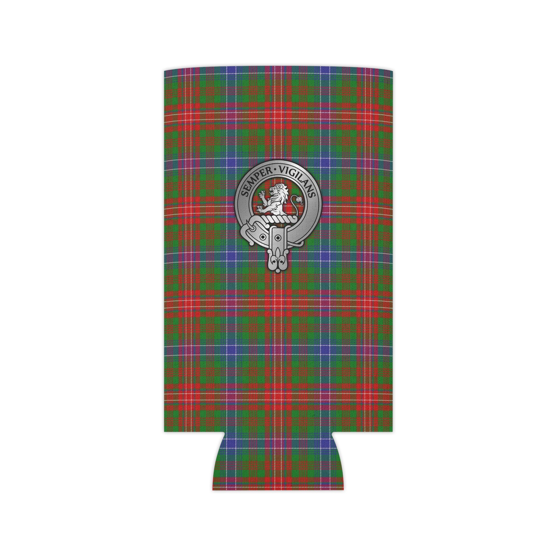 Clan Wilson Crest & Tartan Can Cooler