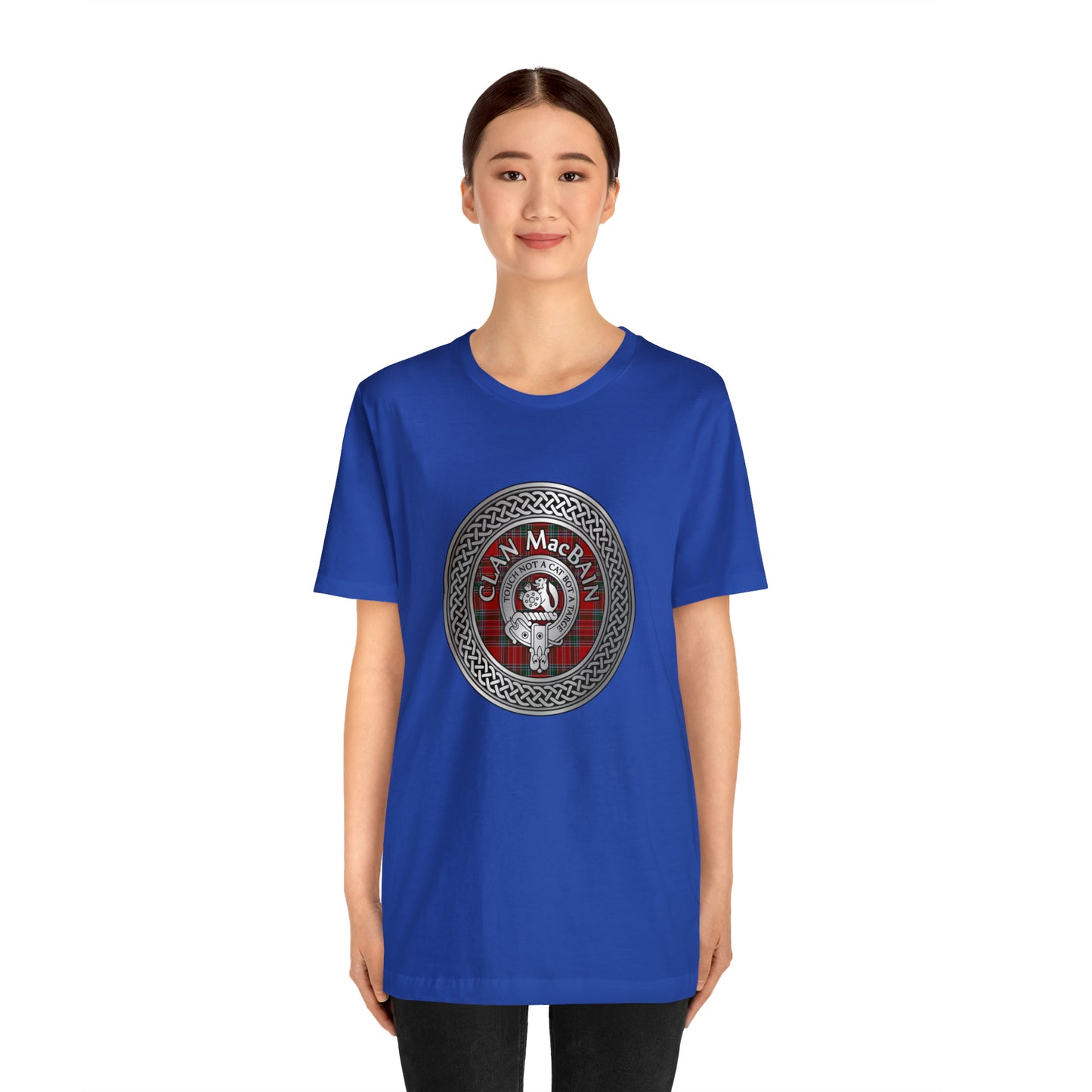 Clan MacBain Crest & Tartan Knot | Unisex T-Shirt