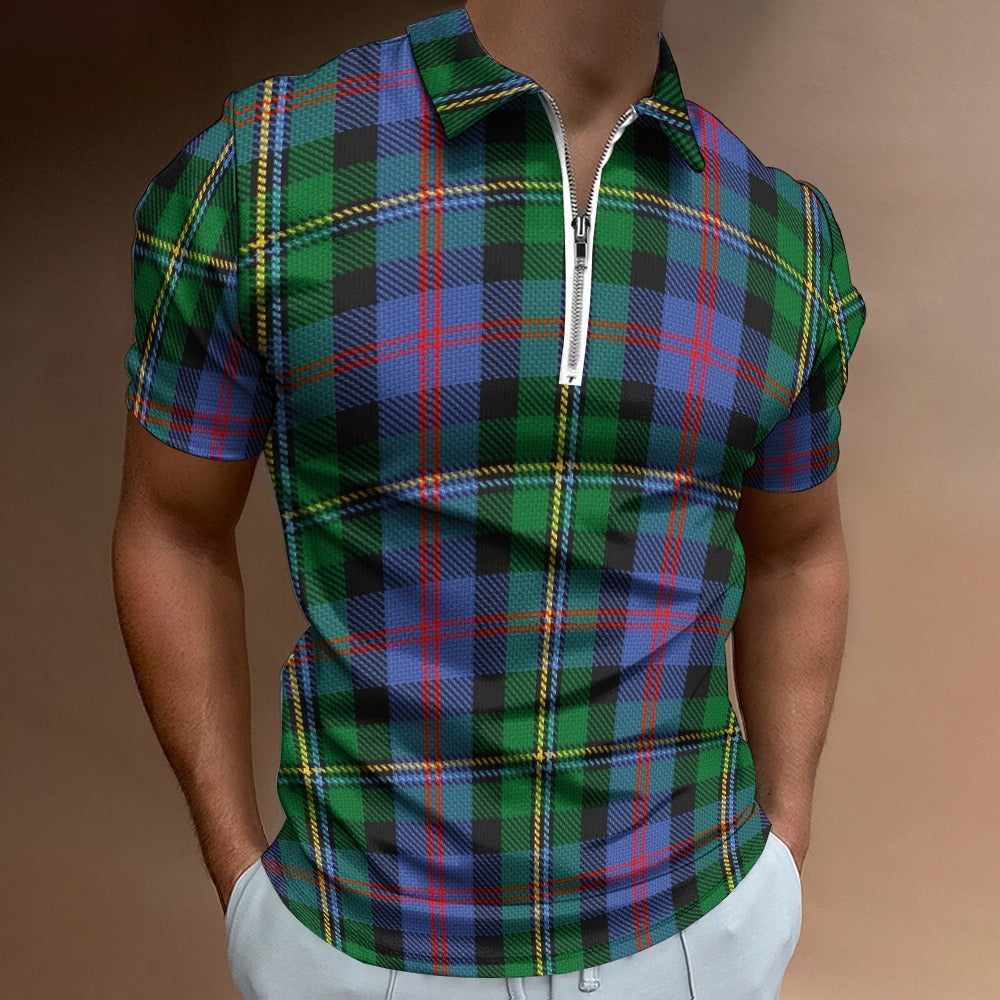 Clan Malcolm Tartan Short sleeve polo shirt