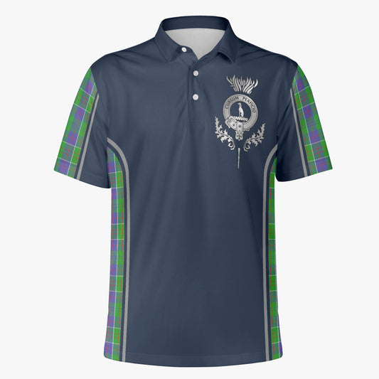 Clan Hunter Crest & Tartan Polo Shirt
