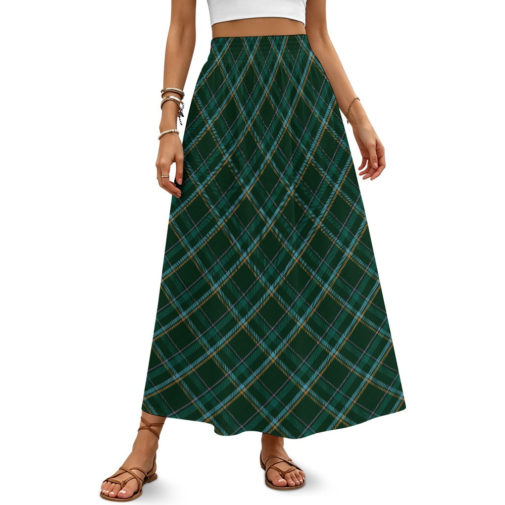 HW Tartan High-waisted midi dress