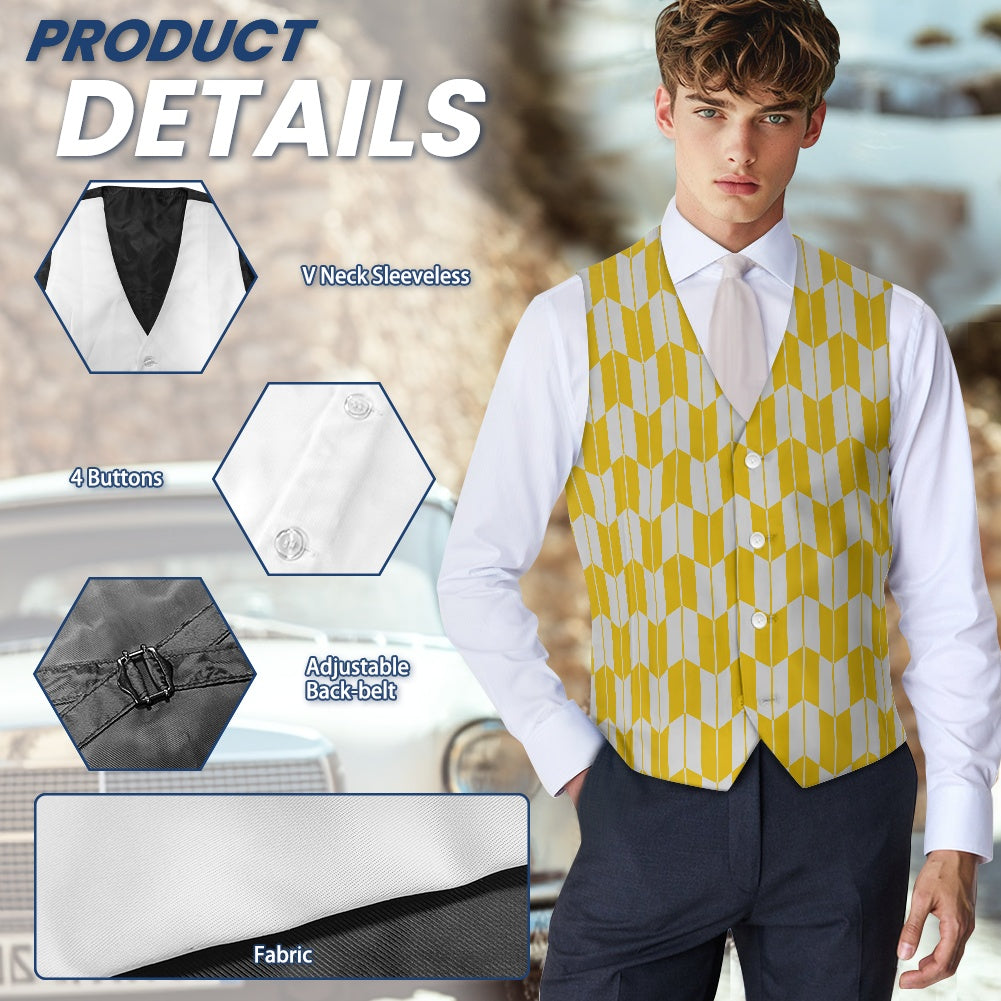 Wagara - Yagasuri Gold/Silver Suit vest jacket