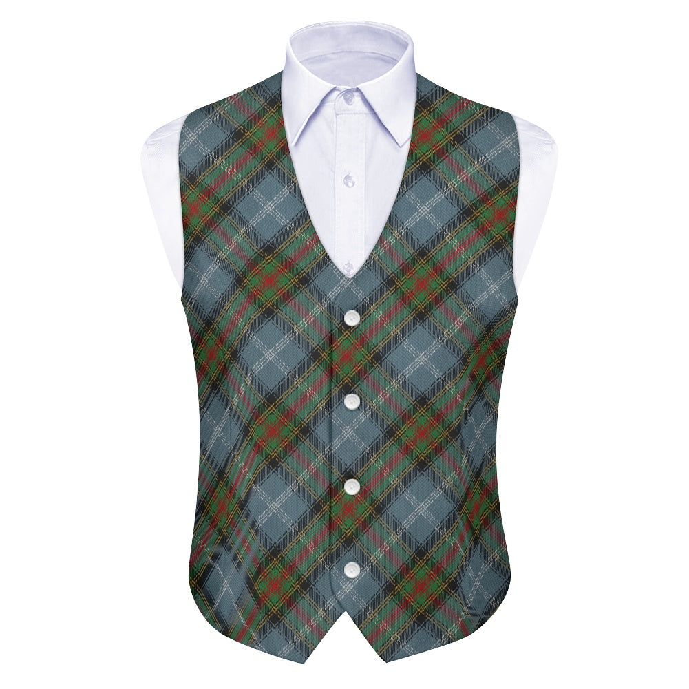 Clan Estes Tartan Bias Suit vest jacket