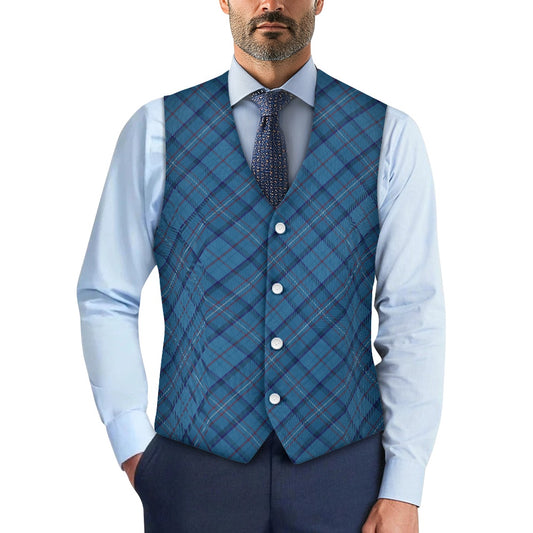 RAF Tartan Bias Suit vest jacket