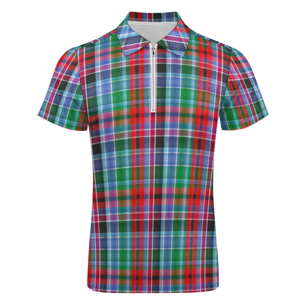 Clan Gordon Red Tartan Short sleeve polo shirt