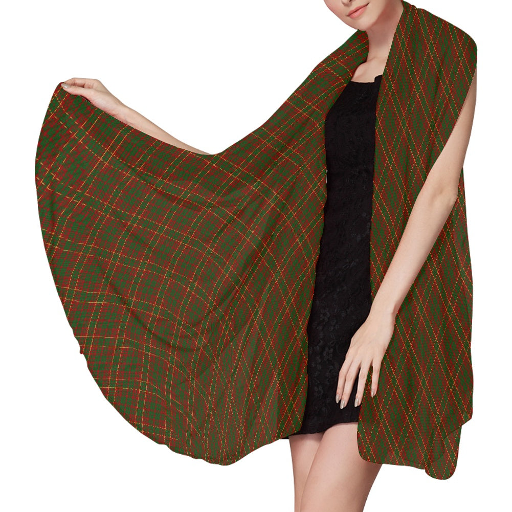 Clan MacRurie Tartan Bias Chiffon Scarf