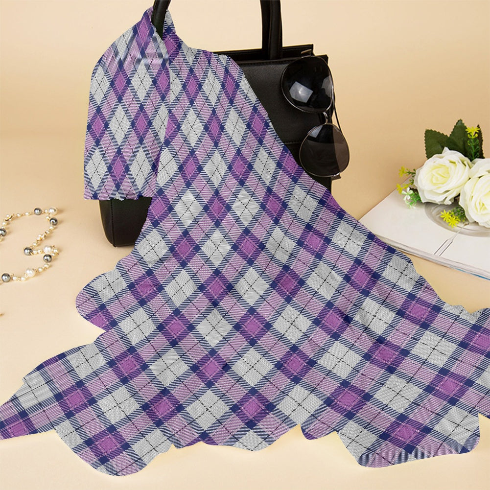 Dance - Kerr Orchid Tartan Bias Chiffon Scarf