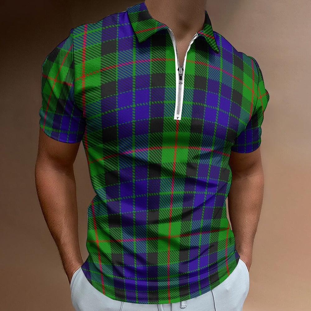 Clan Gunn Tartan Short sleeve polo shirt