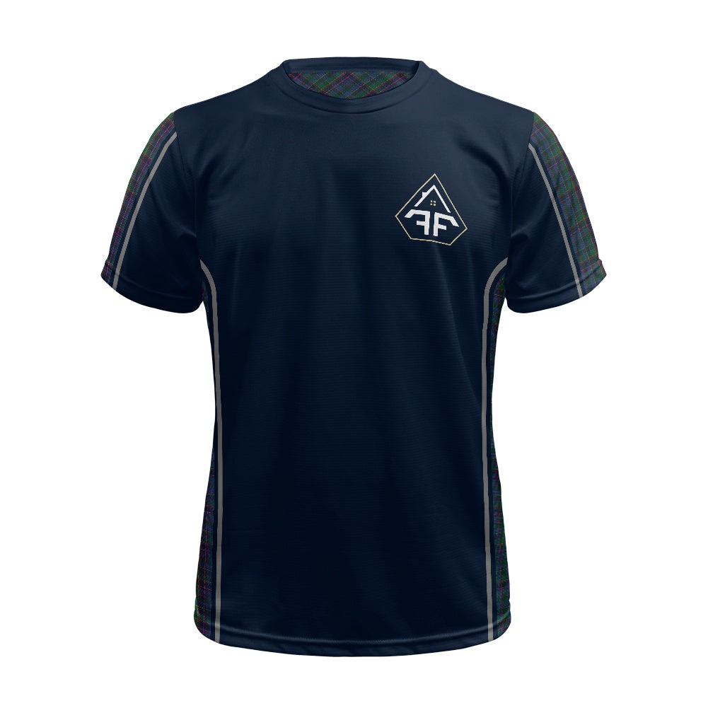2. Fourth Fold Tartan Strip - Logo & Text (watermark on back)