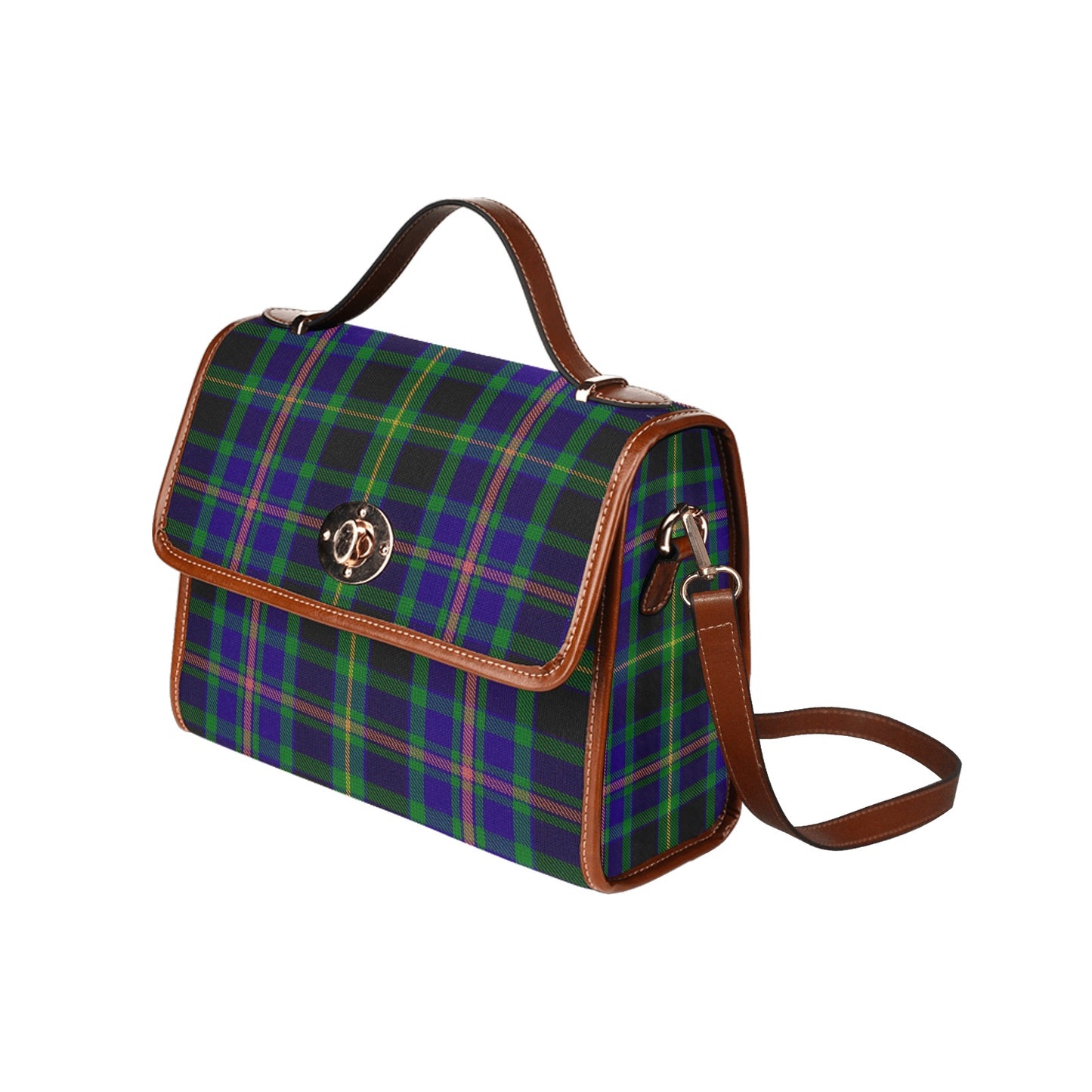 Irish County Offaly Tartan Canvas Handbag