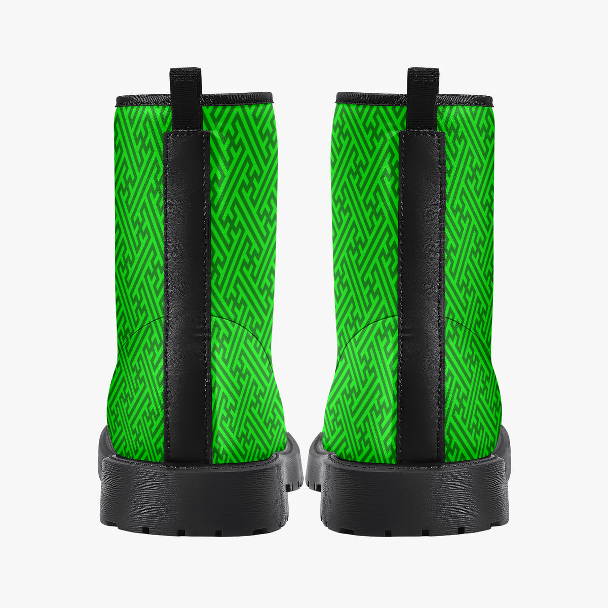 Japanese Wagara - Sayagata Green - PU Leather Boots